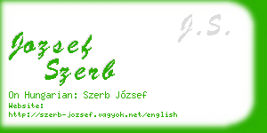jozsef szerb business card