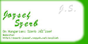 jozsef szerb business card